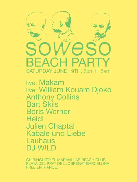 barcelona beach party. SOWESO each party at