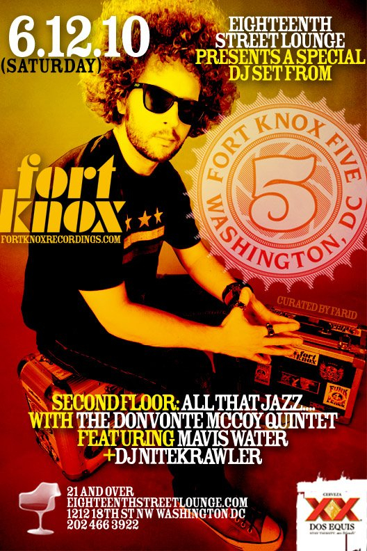 This will be JON H's debut performance at the Eighteenth Street Lounge 21 & up only. Promotional links /. Fort Knox Recordings/ Eighteenth Street Lounge/