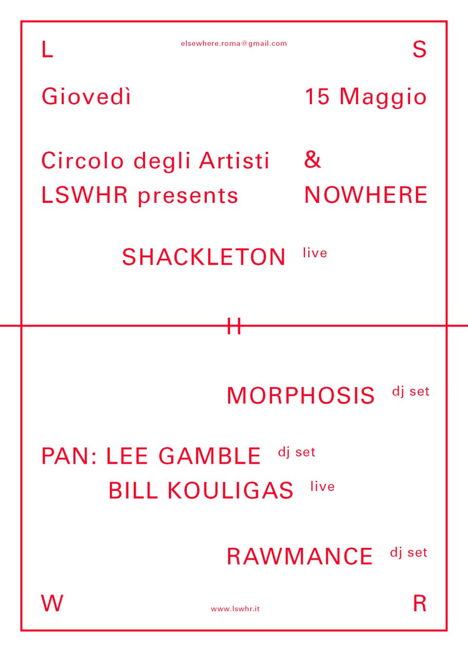 Nowhere Festival a Roma, con Shackleton e Morphosis