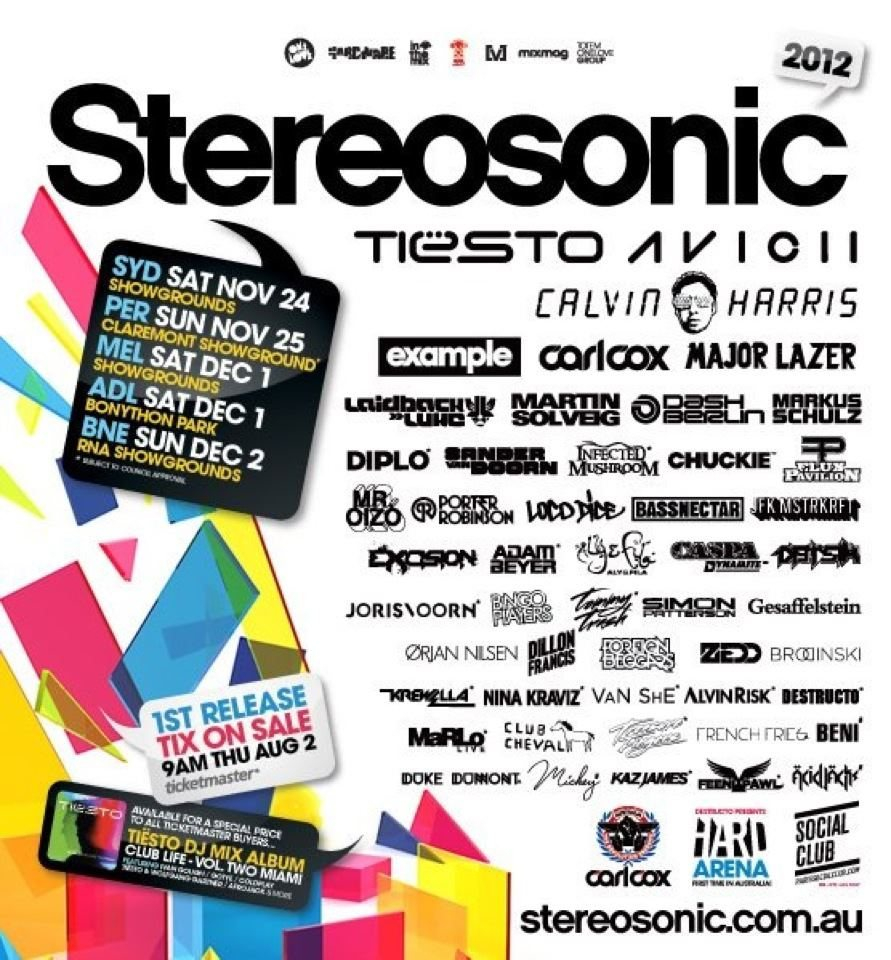 tiesto stereosonic 2012 melbourne set