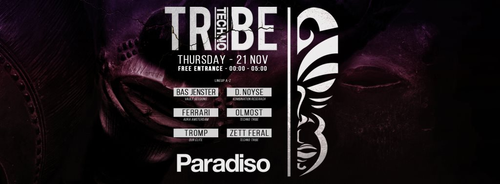 Ra Techno Tribe Amsterdam Free Entrance At Paradiso Amsterdam